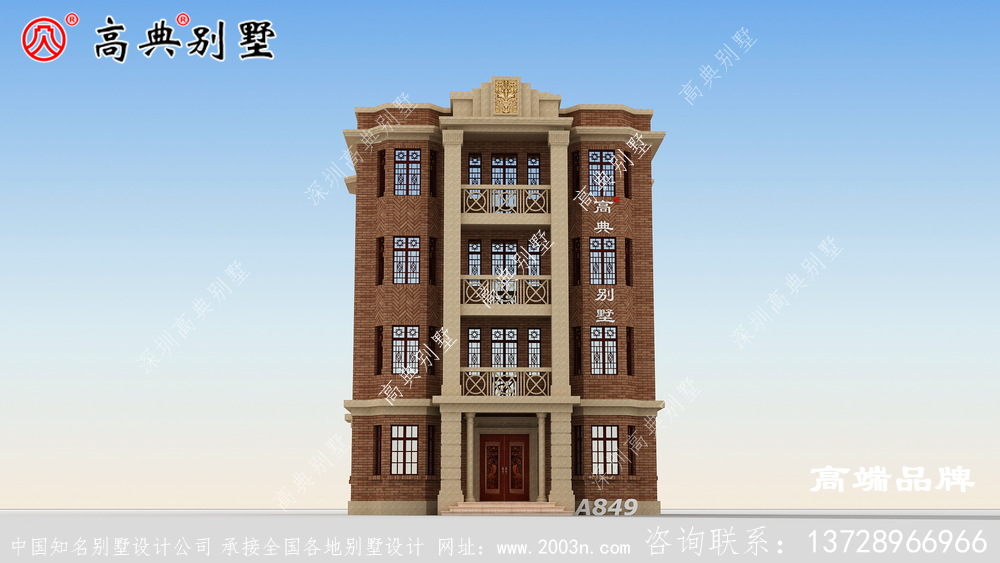 棕色外墙更加耐看耐脏，让你在村里别具一格