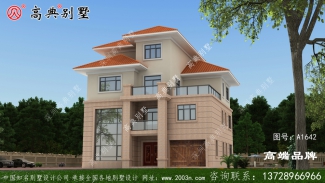 斜屋顶大露台自建欧式住宅房屋