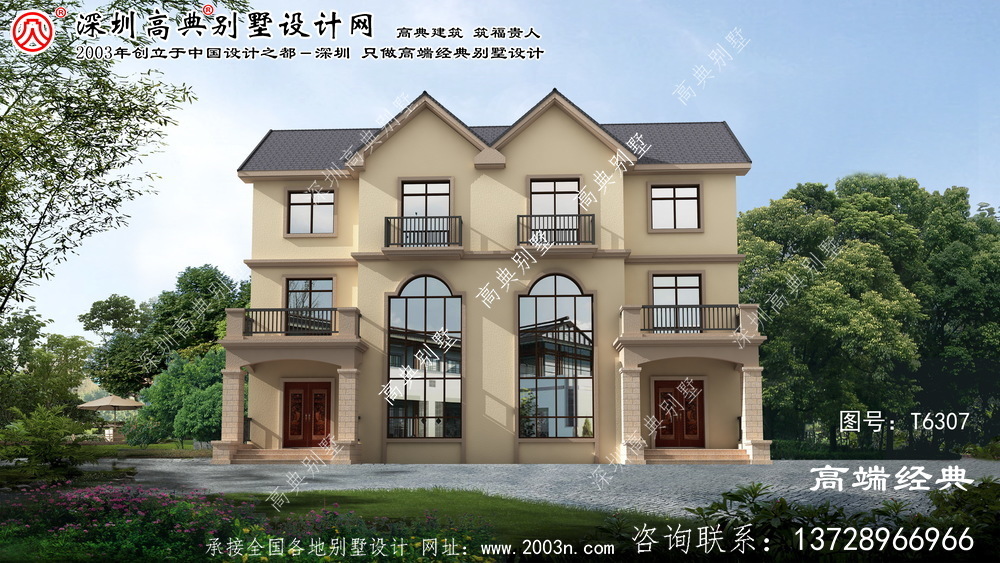 岚县双拼别墅院落设计图
