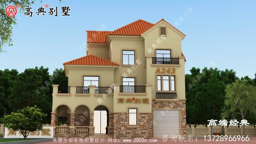 任丘市三层自建房设计图，简洁大方