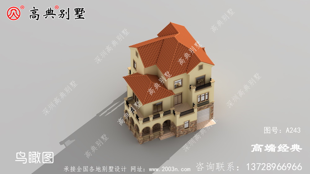 任丘市三层自建房设计图，简洁大方