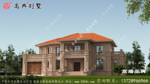  农村自建别墅占地267平方设计图色调很