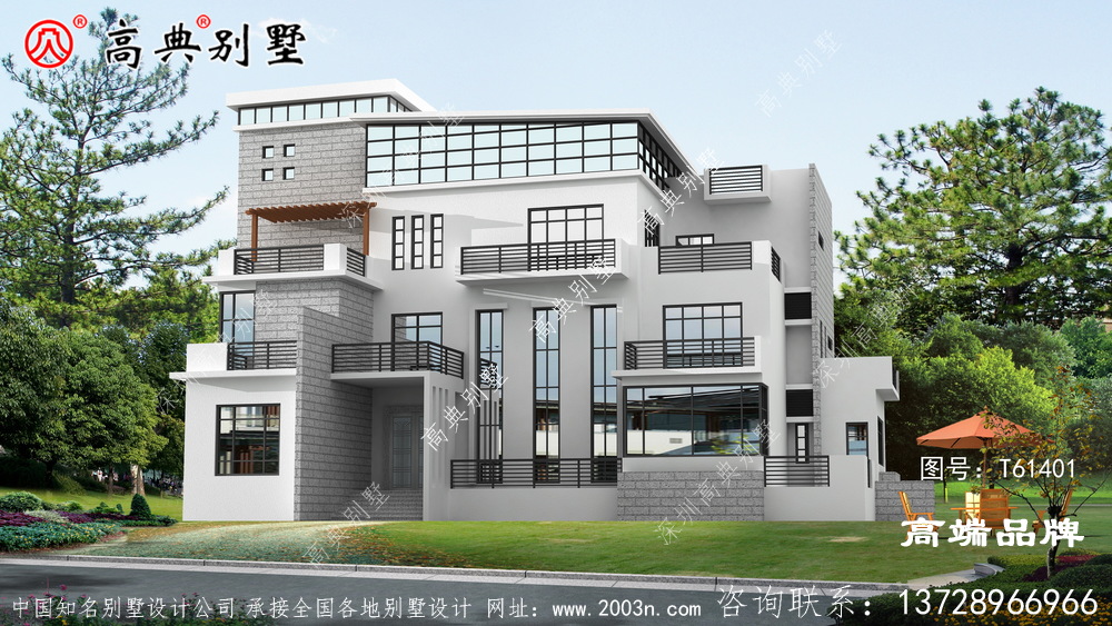 配色协调，十分耐看，让建筑显得更加稳重。