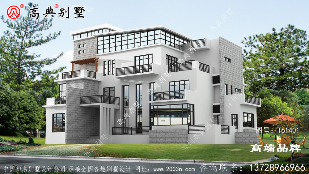 配色协调，十分耐看，让建筑显得更加稳重。