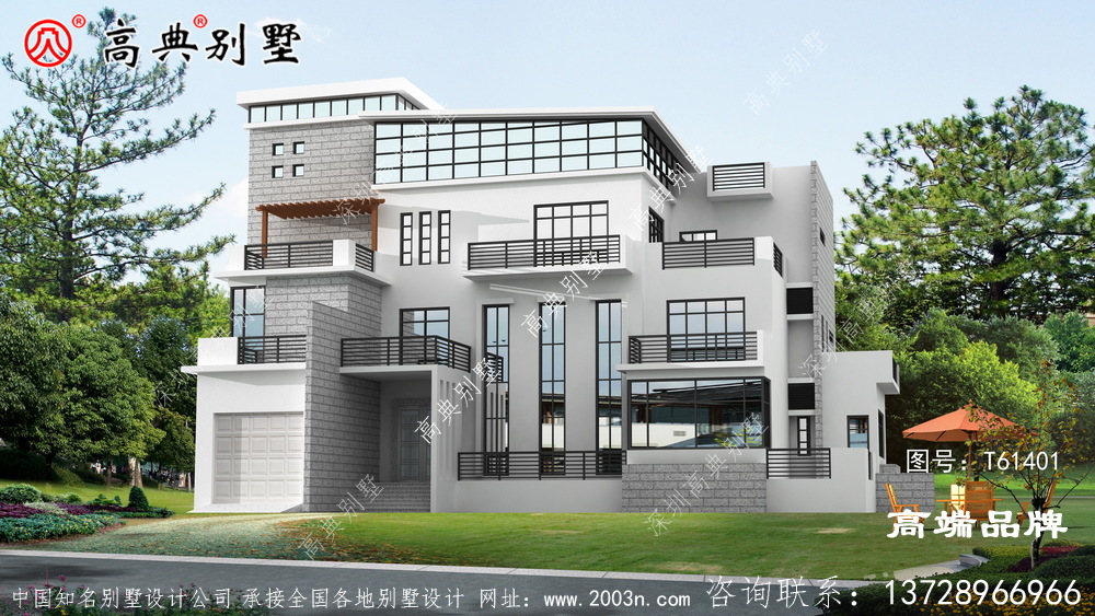 配色协调，十分耐看，让建筑显得更加稳重。