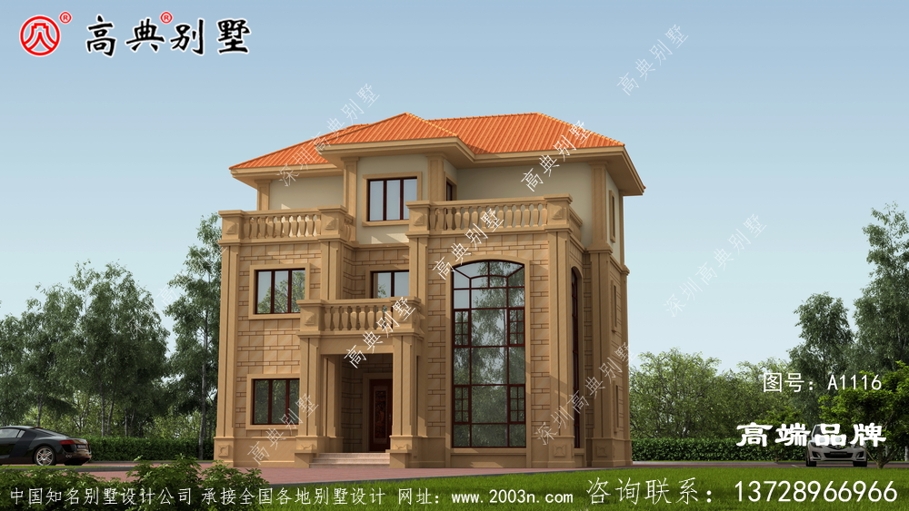 挑空客厅时尚大气，符合农村习性