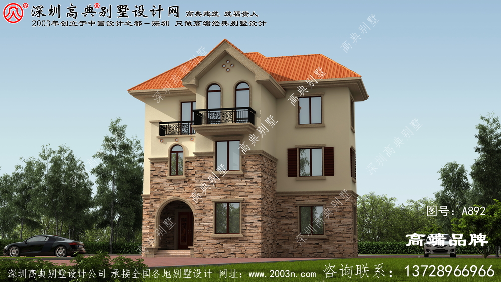 2021款农村三层别墅设计图，简单实用，收藏图纸早晚用得上