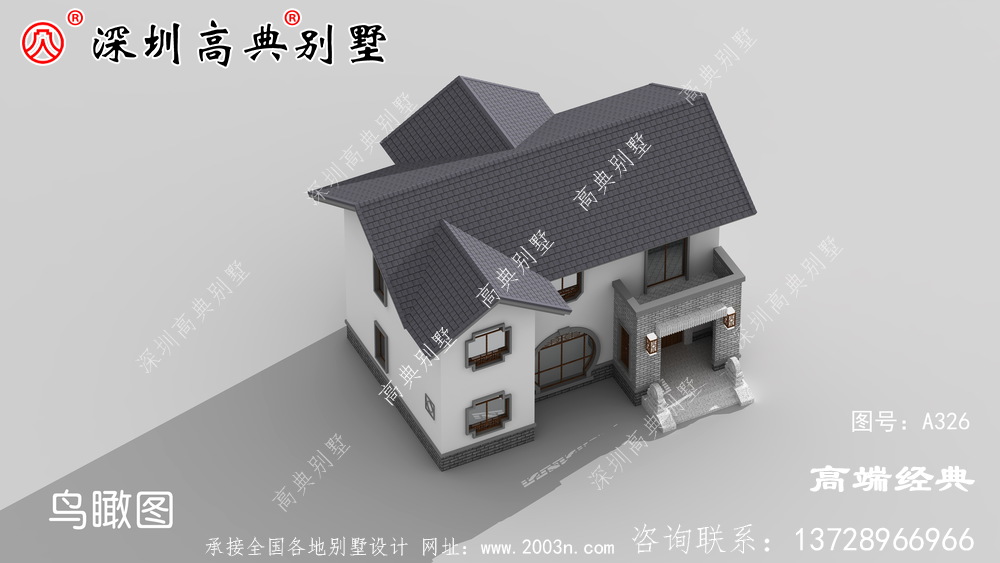 国风二层别墅设计图，让农村房屋变的不在普通