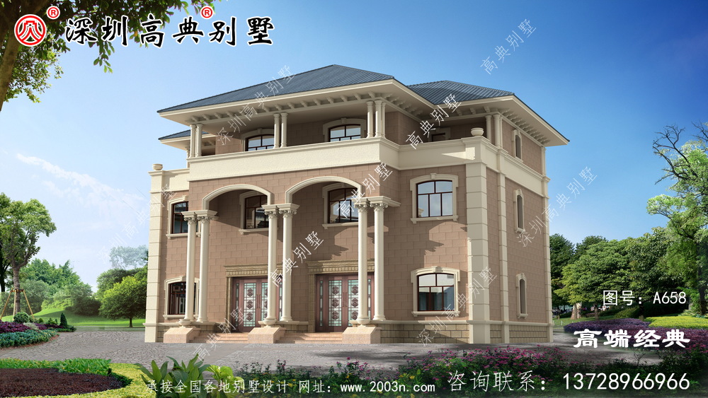 农村三层楼房设计图，简单实用，农村别墅就要这样建