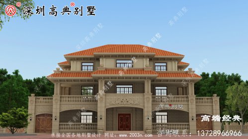 农村普通建筑的三层设计简单实用，成