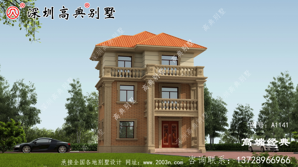 农村欧式三层自建房，气质不凡，外观漂亮