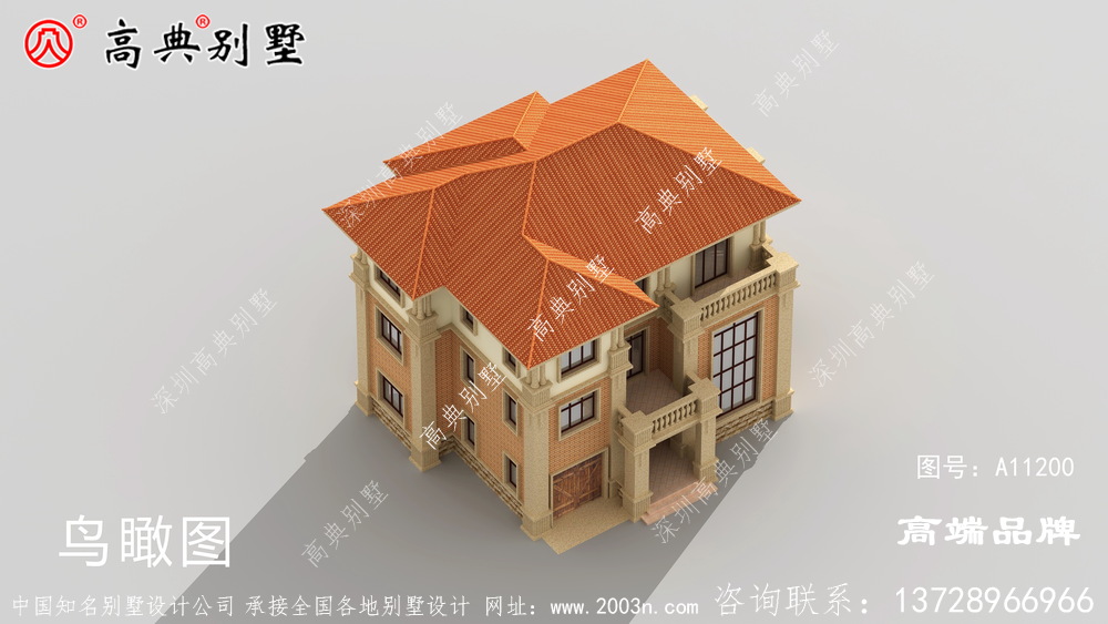 三层别墅带车库，特别适合农村人盖房子